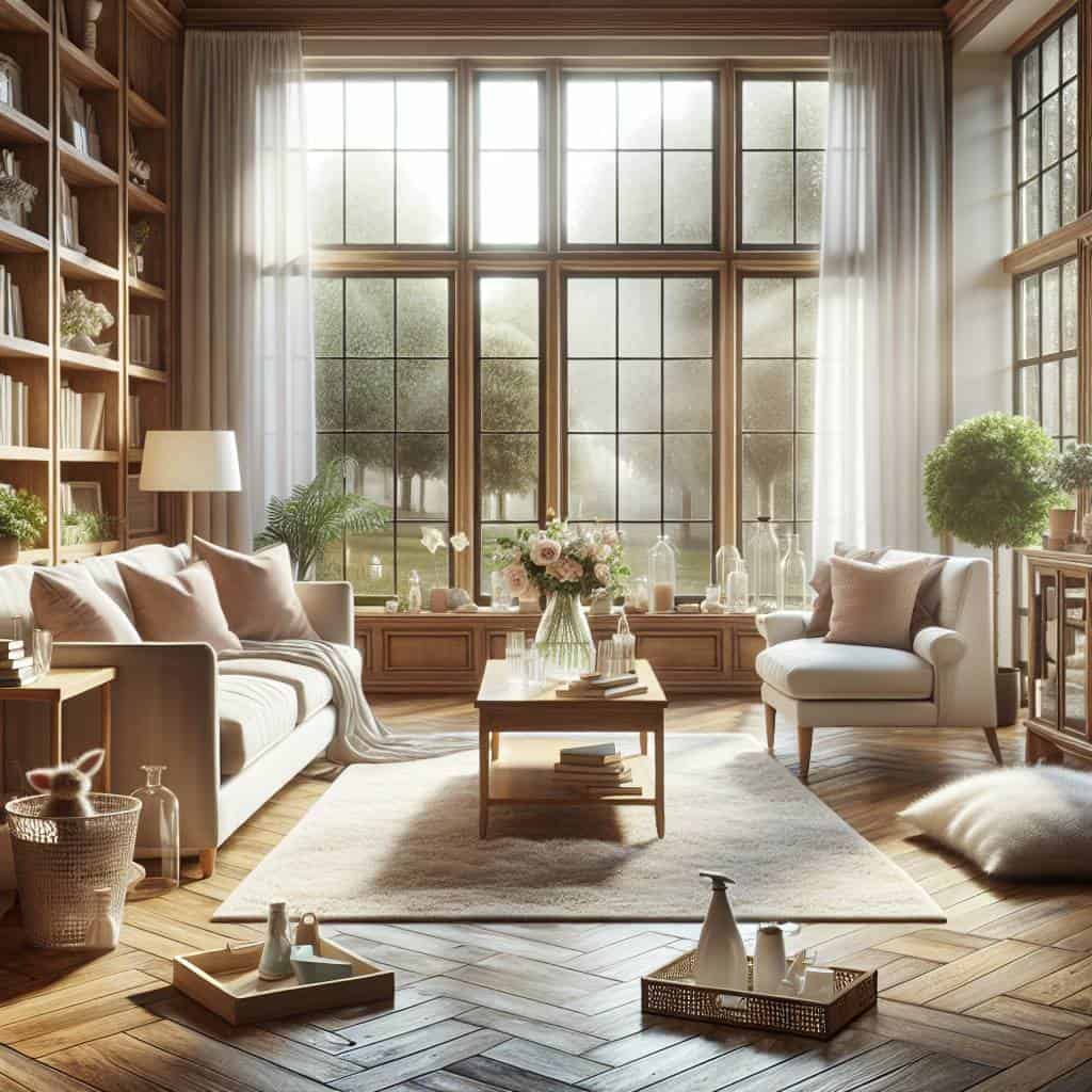 Weekly cleaning schedule in an inviting room