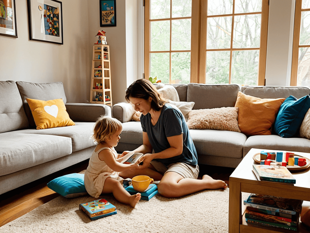 Family lifestyle modern parenting scene