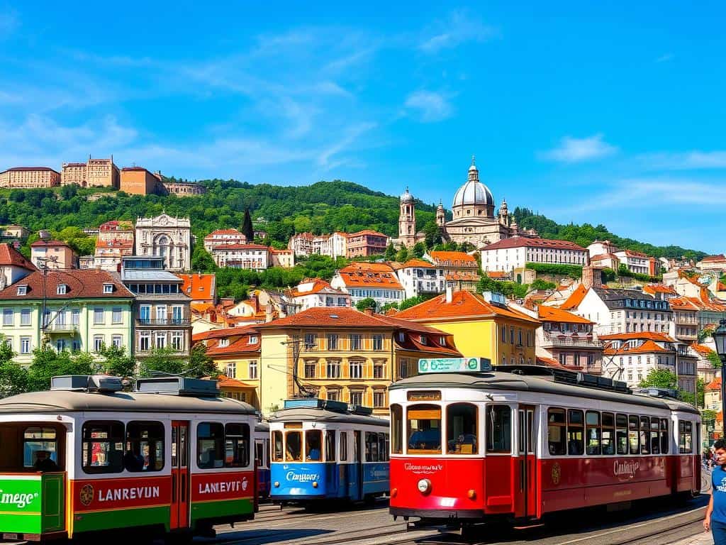 unique transportation with trams and cable cars