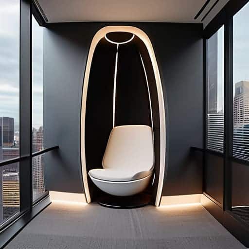 Acoustically isolated pod design for silence.