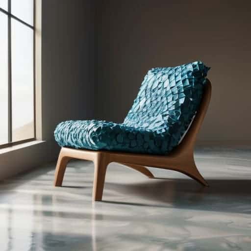 Stylish recycled ocean plastic furniture sofa.